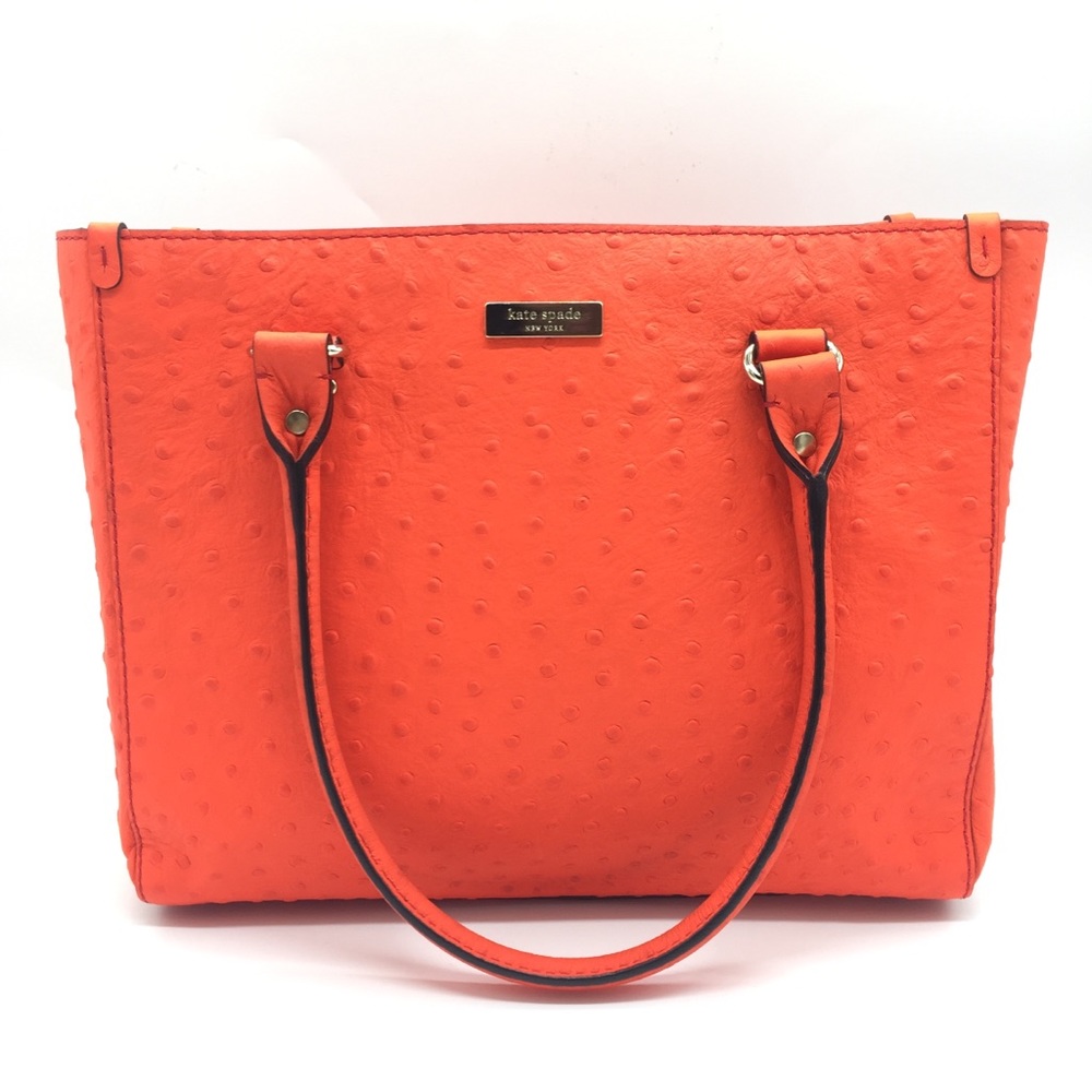 NWT Kate Spade Wellesley Quinn Bag in Ostrich Flame - Picture 2 of 10
